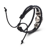 Aquarius Constellation Zodiac Star Leather Wrist Band Bracelet