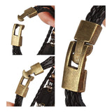 Libra Constellation Zodiac Star Copper Leather Wrist Band Bracelet