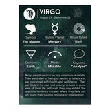 Virgo Constellation Zodiac Star Copper Leather Wrist Band Bracelet