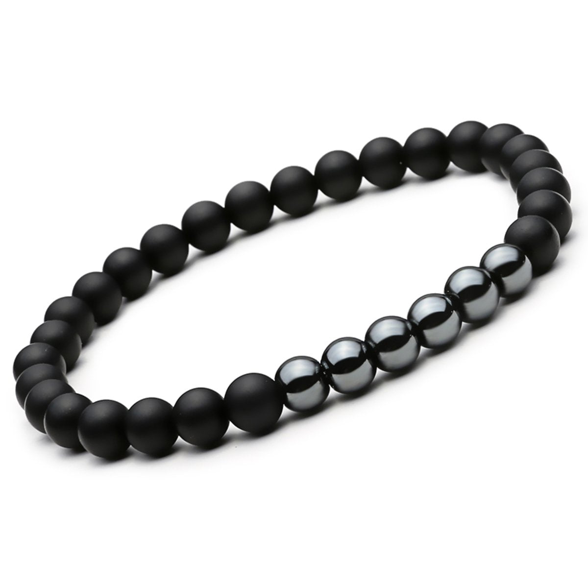 Lava Reiki Healing Meditation Lava Onyx Black Beads Bracelet Combo