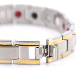 Gold Stainless Steel Magnet Health Care Therapy Bio Energy Bracelet