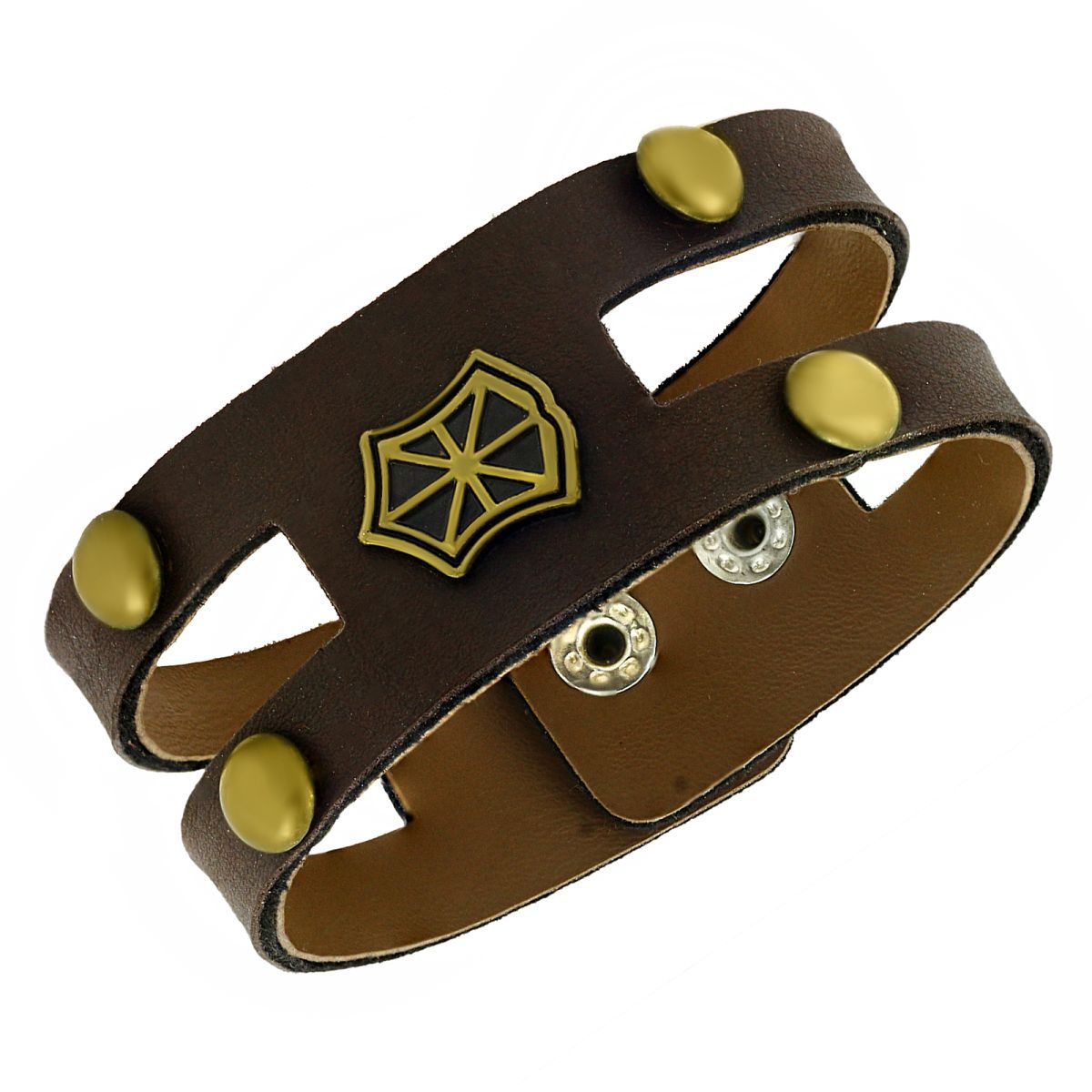 Stylish 100% Genuine Tan Brown Handcrafted Leather Multi-Strand Wrist Band Bracelet Boys Men