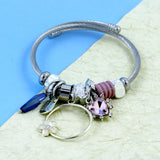 Trendy Stylish Charms Pandora Dream Catcher Star Blue Bracelet Women