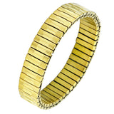 Watch Strap Stretch 18K Gold 316L Stainless Steel Bracelet For Men