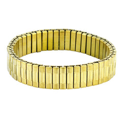 Watch Strap Stretch 18K Gold 316L Stainless Steel Bracelet For Men