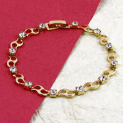 Delicate 18K Gold Cubic Zirconia American Diamond Bracelet Women
