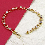 Delicate 18K Gold Cubic Zirconia American Diamond Bracelet Women