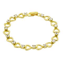 Delicate 18K Gold Cubic Zirconia American Diamond Bracelet For Women