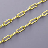 Classic Korean 18K Gold Cable Rolo Links Chain 1 Meter