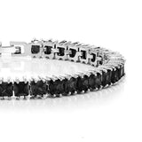 Classic Princess Cubic Zirconia Black Spinel Tennis Bracelet For Women