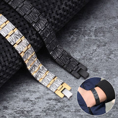 Stainless Steel Magnet Magnetic Health Care Therapy Energy Bracelet