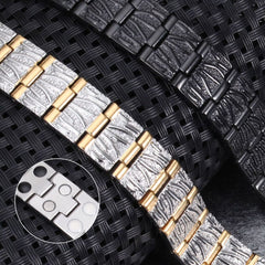 Stainless Steel Magnet Magnetic Health Care Therapy Energy Bracelet
