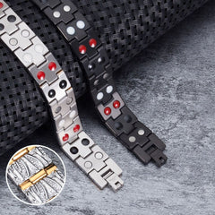 Stainless Steel Magnet Magnetic Health Care Therapy Energy Bracelet