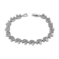 Swan Silver Cubic Zirconia American Diamond Tennis Bracelet Women