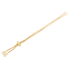 Rainbow Colourful Gold Cubic Zirconia American Diamond Slider Bracelet
