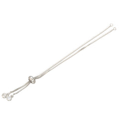 Rainbow Colour Silver Cubic Zirconia American Diamond Slider Bracelet