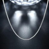 Rainbow Colourful Silver American Diamond Necklace Pendant Chain Women