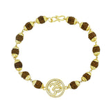 Gold Beads Rudraksh Bracelet For Women