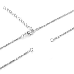 Infinity American Diamond Silver Necklace Pendant Chain