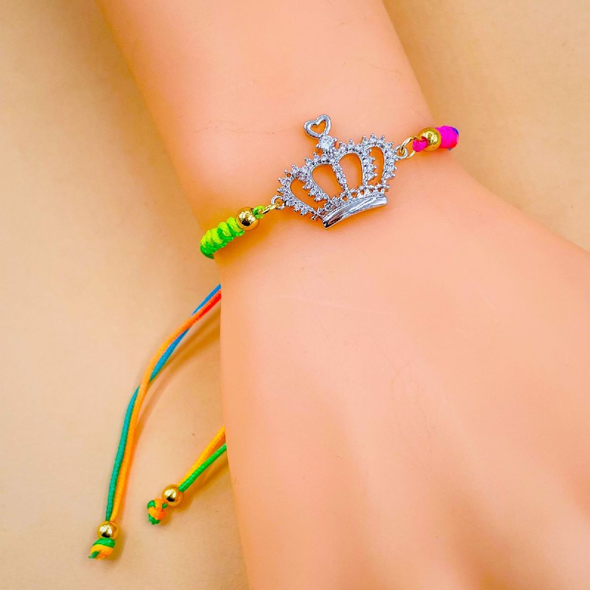 Luxury Gold Crown Macrame Women Men Adjustable Bracelets King Queen Bangle  Gift | eBay
