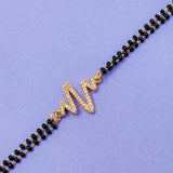 Lightning Heartbeat Pulse Charm 22K Gold Hand Haath Mangalsutra Bracelet For Women