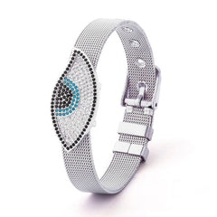 Silver Watch Belt Turkish Evil Eye Bracelet For Women