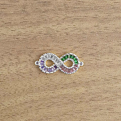 Infinity Love Colorful Rainbow Diamond Pendant For Women