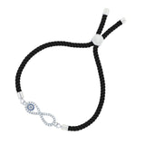 Black Thread Infinity Turkish Evil Eye Bracelet For Women