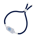 Blue Thread Hamsa Turkish Evil Eye Bracelet For Women