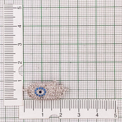 Evil Eye Hamsa Hand Nazariya Silver American Diamond Cubic Zirconia Charm Adustable Centre Pcs For Women