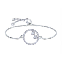 Silver Slider Butterfly Bracelet For Women