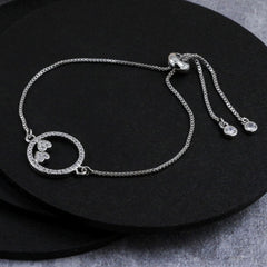Silver Slider Butterfly Bracelet For Women