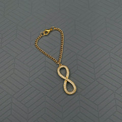Infinity Copper Gold CZ Link Chain Watch Charm Chain