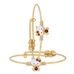 Hello Kitty Gold Closed Kada For Women