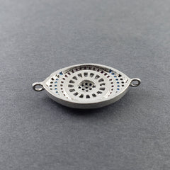 Evil Eye Nazariya Silver Pink Blue Black CZ Charm Centre Pcs