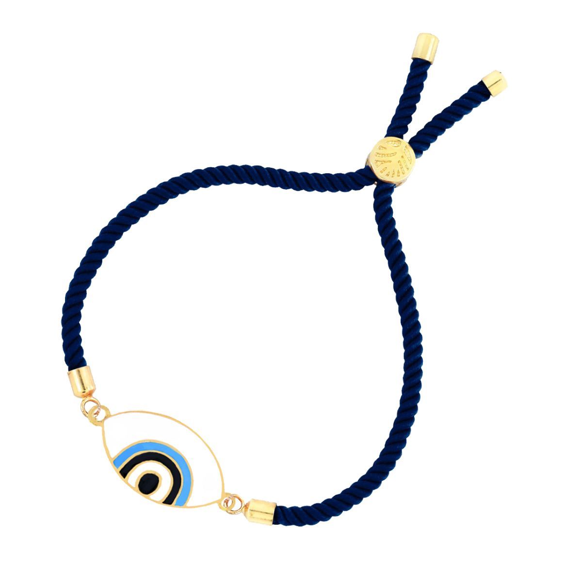 Blue White Enamel Thread Turkish Evil Eye Bracelet For Women