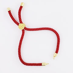 Pink Gold Thread Adjustable Bracelet For Women