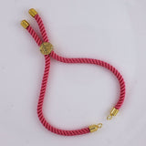 Pink Silver Threadâ  Adjustable Bracelet For Women