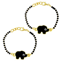 Black Beads Turkish Evil Eye Hand Mangalsutra Pack Of 2 Kids