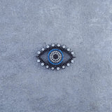 Evil Eye Black Blue Zircon Charm Copper For Women