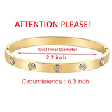 Gold Stainless Steel Openable Kada For Women