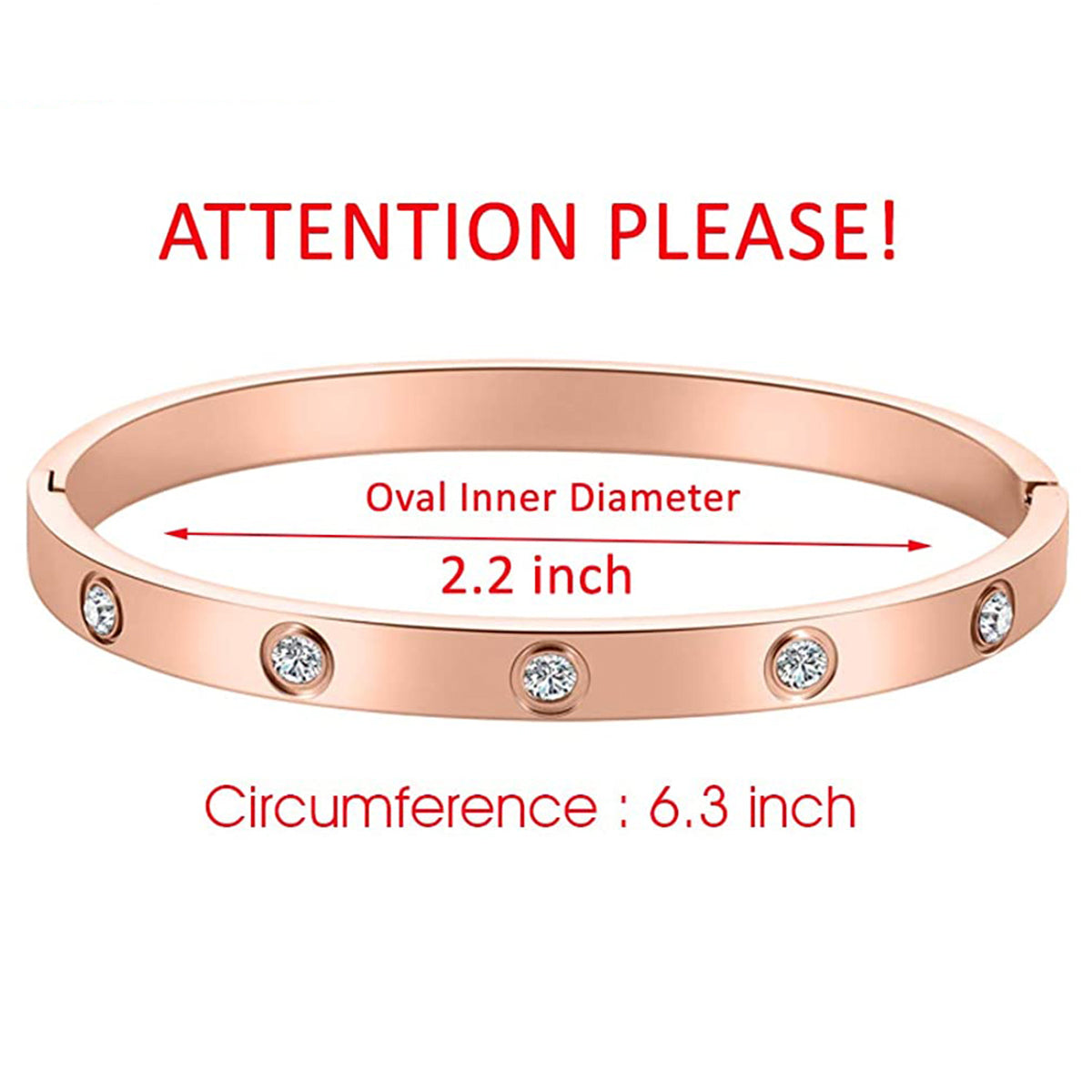 Pink Rose Gold Stainless Steel Openable Kada For Women