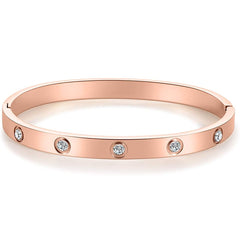 Pink Rose Gold Stainless Steel Openable Kada For Women