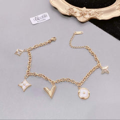 Pink Stainless Steel Chain Bracelet For Women