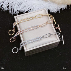 Gold Stainless Steel Chain Bracelet For Women