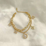 Gold Stainless Steel Chain Link Bracelet For Women