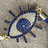 Evil Eye American Diamond Gold Blue Thread Bracelet For Women