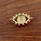 Evil Eye Gold Blue Copper Charm For Women
