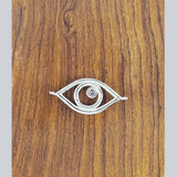 Leaf Evil Eye Silver Zircon Copper Charm For Women