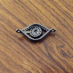 Leaf Evil Eye Black Zircon Copper Charm For Women